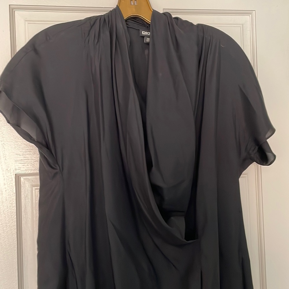 Dkny black silk dress